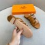 Hermes Camelia Sandals In Brown Calfskin
