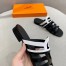 Hermes Camelia Sandals In Black/White Calfskin