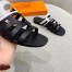 Hermes Camelia Sandals In Black/White Calfskin