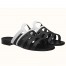 Hermes Camelia Sandals In Black/White Calfskin