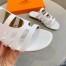 Hermes Camelia Sandals In White Calfskin