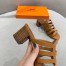 Hermes Celena Sandals 5MM In Brown Calfskin