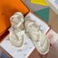 Hermes Inboard Sandals in White Leather and Ribbon