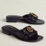 Hermes Women's Isle Sandals in Black Leather