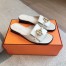 Hermes Women's Isle Sandals in White Leather