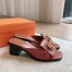 Hermes Women's Ilot 50 Sandals in Brown Leather