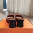 Hermes Women's Ilot 50 Sandals in Brown Leather