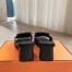 Hermes Women's Ilot 50 Sandals in Black Leather