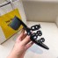 Hermes Tandem Sandals In Black Lambskin