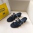 Hermes Tandem Sandals In Black Lambskin