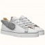 Hermes Velvet Sneakers In Blanc Calfskin With Printed Wing Patch