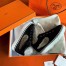 Hermes Velvet Sneakers In Black Velvet With Embroidered Wing Patch