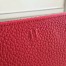 Hermes Red Clemence Azap Zipped Wallet