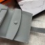 Hermes Bearn Mini Wallet In Blue Lin Epsom Leather