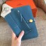 Hermes Blue Jean Dogon Duo Combined Wallet