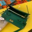 Hermes Kelly Classique To Go Wallet In Malachite Epsom Calfskin