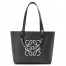 Loewe Small Anagram Tote In Black Calfskin 