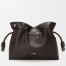 Loewe Panta Flamenco Medium Clutch Bag in Dark Brown Calfskin