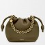 Loewe Mini Flamenco Purse Bag in Dark Khaki Nappa Lambskin
