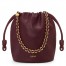 Loewe Flamenco Purse Bucket Bag in Burgundy Nappa Lambskin