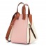 Loewe Medium Hammock Bag In Pink/Milk/Tan Calfskin