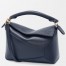 Loewe Puzzle Mini Bag in Navy Blue Soft Grained Calfskin 