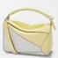 Loewe Puzzle Small Bag in Grey and Citrine Calfskin 