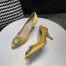 Manolo Blahnik Yellow Satin Hangisi 70mm Pumps