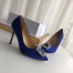 Manolo Blahnik Blue Satin Hangisi 105mm Pumps 