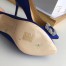 Manolo Blahnik Blue Satin Hangisi 105mm Pumps 