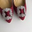 Manolo Blahnik Bordeaux Satin Hangisi 105mm Pumps 