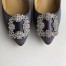 Manolo Blahnik Dark Grey Satin Hangisi 105mm Pumps 
