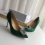 Manolo Blahnik Green Satin Hangisi 105mm Pumps 