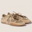 Miu Miu Gymnasium Sneakers in Beige Mesh and Suede