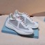 Prada White Leather And Fabric Sneakers