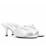 Prada Mid-heeled Slides In White Brushed Leather
