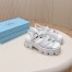Prada Monolith Sandals in White Rubber 