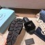 Prada Slide Slippers In Black Quilted Shearling 