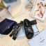 Prada Sporty Sandals In Black Quilted Nappa Leather 