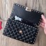 Valentino Rockstud Spike Crossbody Clutch In Black Lambskin