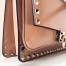 Valentino Rockstud Crossbody Bag In Nude Calfskin 