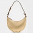 Valentino Rockstud Mini Hobo Bag in Gold Grained Leather
