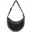 Valentino Rockstud Mini Hobo Bag in Black Grained Leather