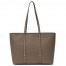 Valentino Garavani Rockstud Shopping Bag in Taupe Grainy Leather
