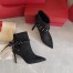 Valentino Rockstud Flair Ankle Boots 85 MM In Black Suede 