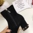 Valentino Black Stretch Suede 60mm Rockstud Bootie