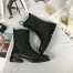 Valentino Garavani Black Combat Boot Rockstud Spike