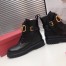Valentino Vlogo Combat Boot 35MM In Black Leather