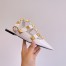 Valentino Roman Stud Ballet Flats In White Calfskin