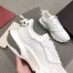 Valentino White Bounce Low-Top Spiked Sneaker